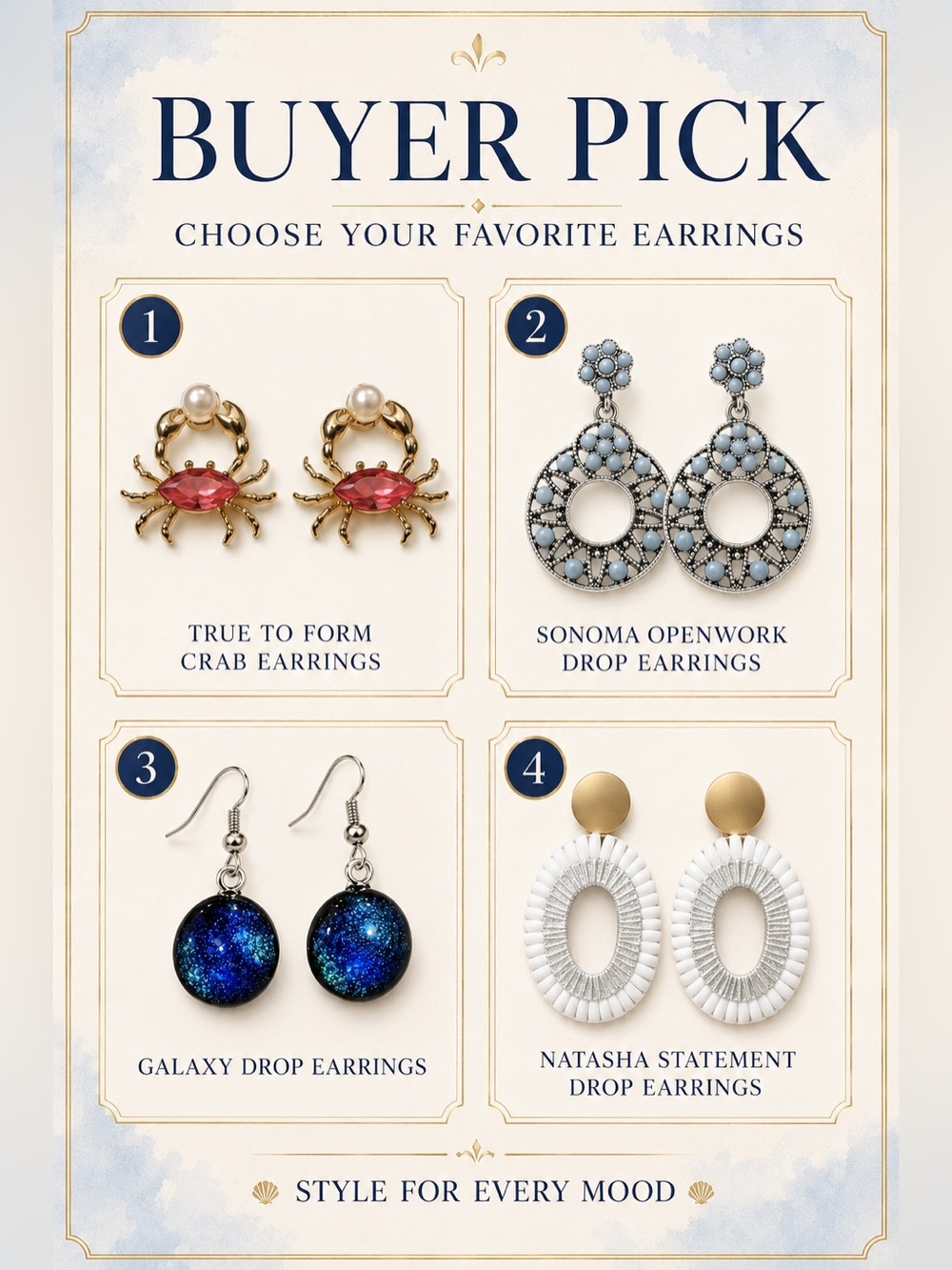Pick your Turquoise Stone Earrings in Blue and Silver